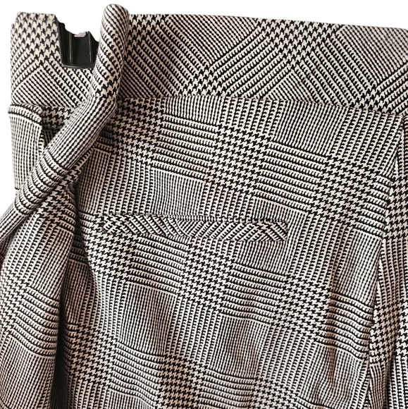 Studio Ponte Slim Fix Pixie Boot Pant - Black Plaid Houndstooth sz 6X WP230 - Picture 7 of 10